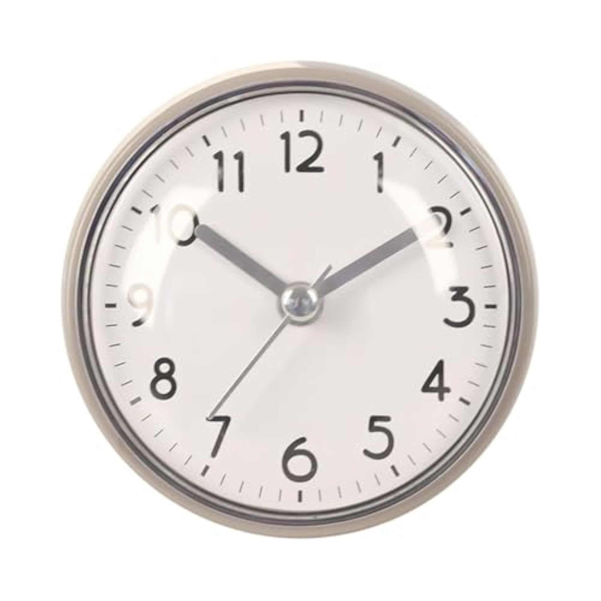 Waterproof Bathroom Clock Modern Shower Wall Clock, White and Gray