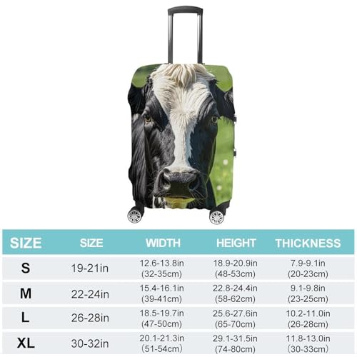 Travel Luggage Cover Elastic Suitcase Protector Anti-Scratch Washable Cow Black And White Spot Luggage Sleeve Tsa Approved Carry on Covers Baggage Cover Fits 18-32 Inch Luggages2