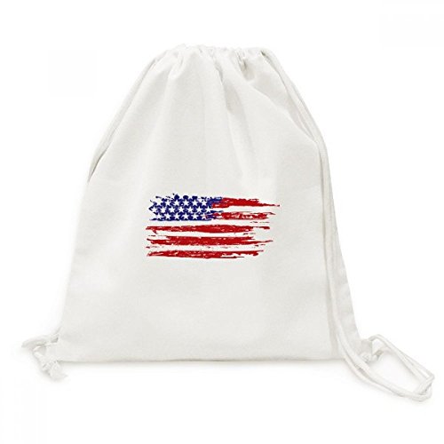 Sac cordon en toile drapeau Air America pour voyage