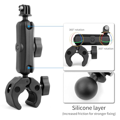 Support de fixation anti vibration avec double rotule pour caméra et téléphone
