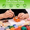 Ainiv 18 Pcs Needle Felting Wool, 9 Colors x 2 Packs Wool Roving, 3g/Pack Fiber Wool Yarn Roving, Beginner-Friendly Art Crafts, Starter Needle Felt Supplies for DIY Craft Beginners (Green Series) #4