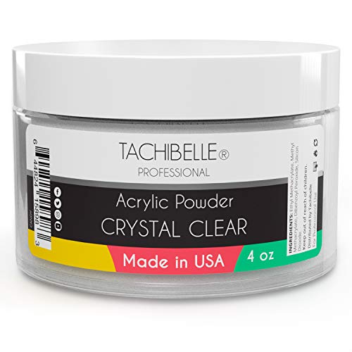 Tachibelle Professional Acrylic Nail System Acrylic Powder, 4 Oz. Made In Usa. Used In Professional Salons. (Crystal Clear 4Oz) #TOP16