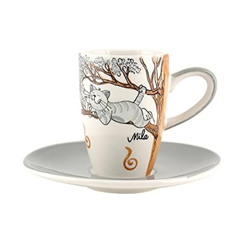 440s.de Mila Keramik Espresso-Tasse mit Untere Cover