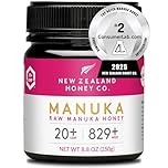 Miel de Manuka MGO 829+ / UMF 20+ de New Zealand Honey Co. | Actif et brut | Fabriqué en Nouvelle-Zélande | 250g