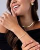 PAVOI 14K Yellow Gold Plated Graduated Simulated Diamonds Bezel Set Tennis Bracelets for Women - Cubic Zirconia Stones Round Statement Bride Gold Bracelet Stack - Size 7" #3