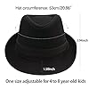 Vikodah Felt-Trilby-Fedora-Hat for Kids Short Brim Manhattan Gangster Cap for Boys 4-8Yrs Black #1