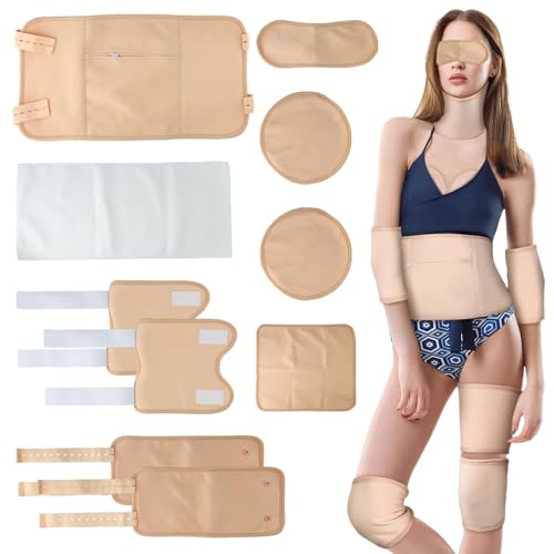 10 PCS Castor Oil Pack Wrap, Reusable Castor Oil Pack Wrap Plus Size, Machine Washable, Suitable for Stomach, Abdomen, Neck, Chest, Knees, Legs