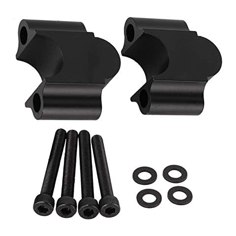 Motorcycle Handlebar Riser, Universal Aluminum Alloy Motorbike Handlebar Handbar Riser 7/8'' 22mm Motorcycle Handle Hand Bar Bars Rising Clamp Back Move Mount Adapter (Black) Cover