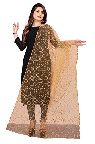 Écharpe brodée beige femme pallier le froid avec un accessoire pour fille