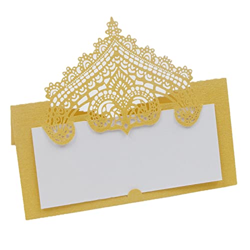 QI XIN Goldene Tischkarten ZK003, 50 Stück
