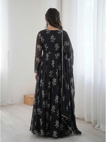 Ensemble kurta Georgette Anarkali coupe ajustée masquant les imperfections - 5