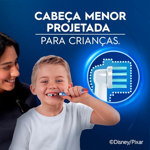 Oral-B Cars, Escova de Dentes Elétrica Infantil (+3 anos), Cabeça Redonda, 1 Unidade