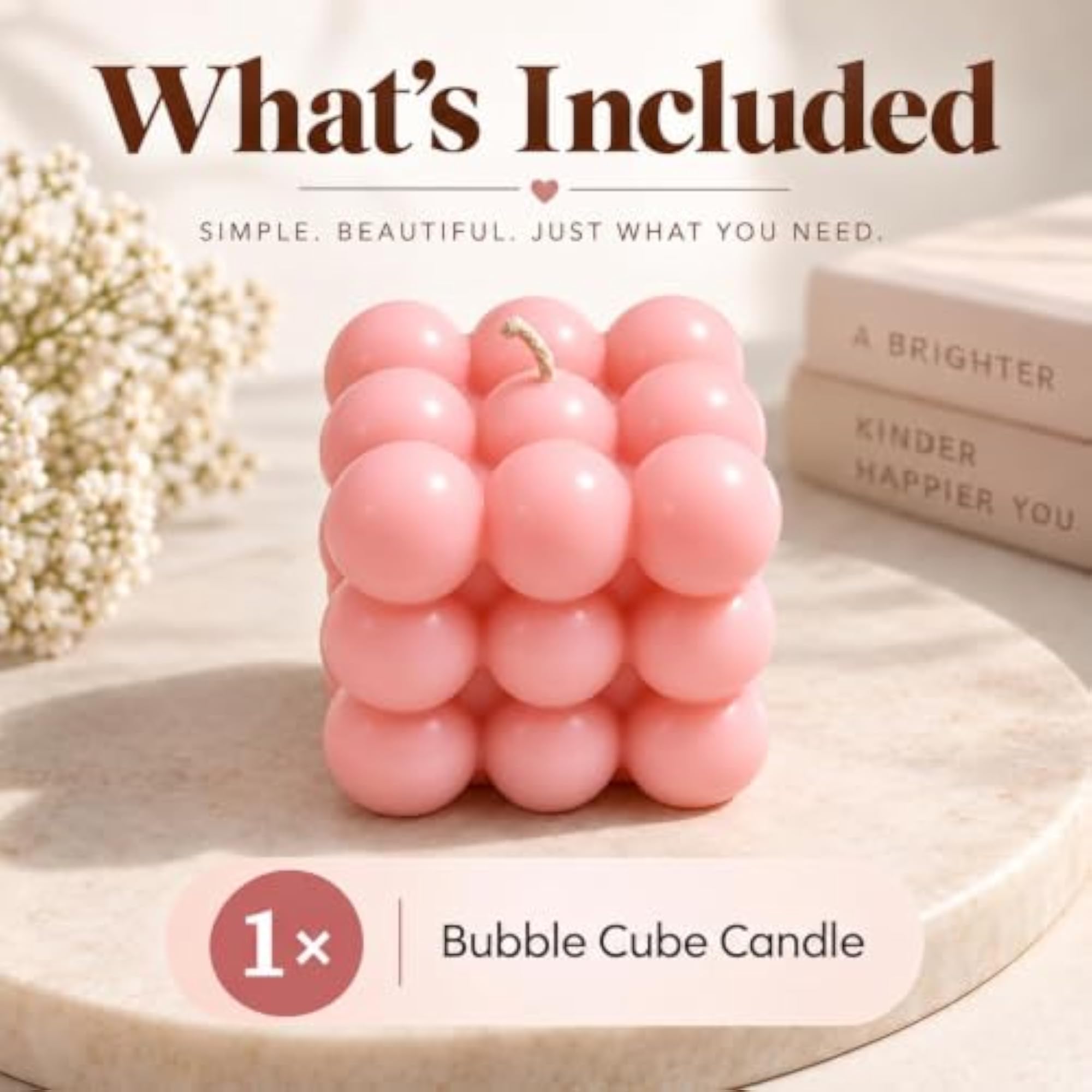 Bubble Candle 3x3 Inch Decorative Candle for Home Decor