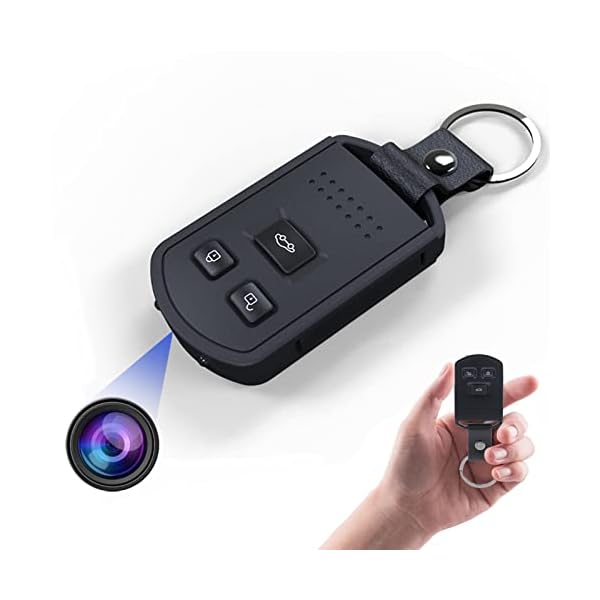 JLRKENG Hidden Camera Car Key Mini HD 1080P Spy Camera Nanny Cam Hidden Camera with IR Night Vision Security Cameras for Dating Surveillance Outdoor and Indoor.