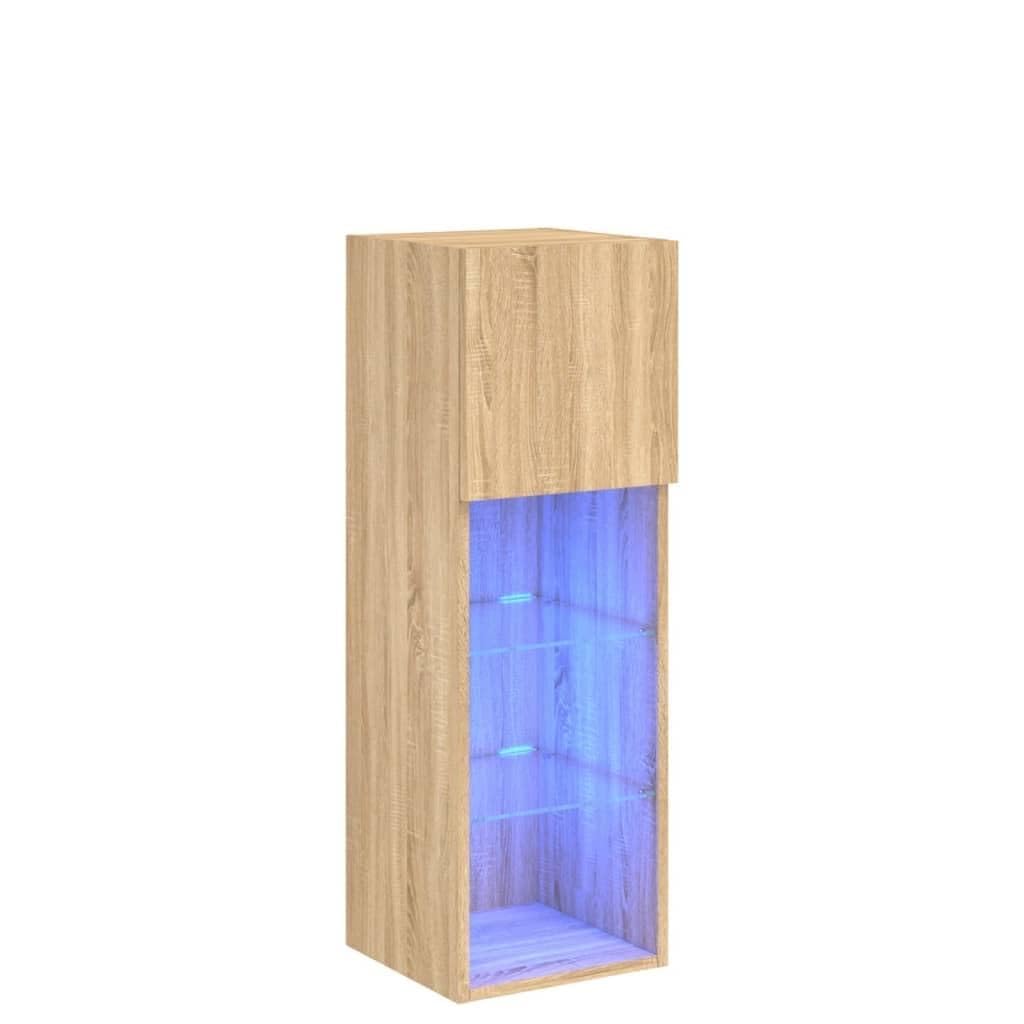 Szafka pod telewizor z lampkami LED Sonoma 30,5 x 30 x 90 cm