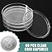 LifCratms 60 Pcs Silver Dollar Coin Holder, 40.6mm Round Coin Capsule for Collectors, Fit American Silver Eagle Dollar