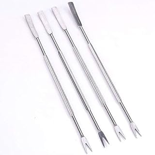 ANNIUP 4PCS Stainless Steel Seafood Fruit Forks,Olive Seafood Crab Lobster Fork Picks Handy Helper Nutcracker Needle Kitchen Picnic Seafood tools