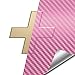 VVIVID Pink Carbon Fibre Auto Emblem Vinyl Wrap Overlay Cut-Your-Own Decal for Chevy Bowtie Grill, Rear Logo DIY Easy to Install 11.80” x 4” Sheets (x2)