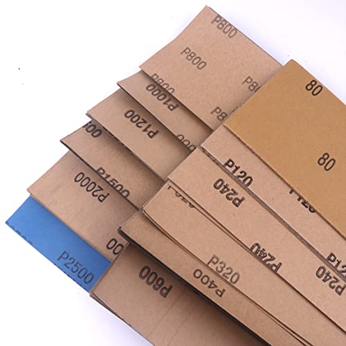 Cbright 60 Sheets Wet & Dry Sandpaper Set, Sandpaper Assorted Grit 80#-2500#Sanding Sander Sheet For Wood Furniture Finishing, Metal Sanding And Polishing (9Inchx3.6Inch) #TOP6
