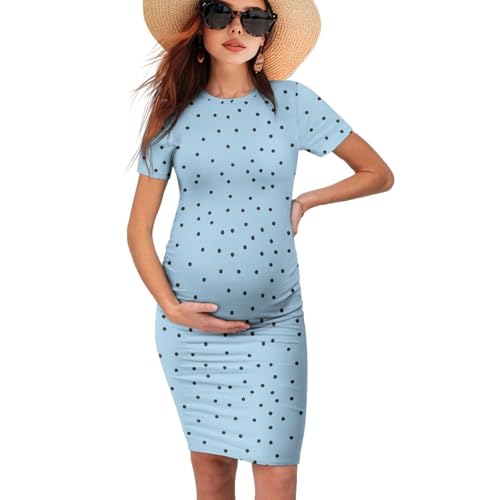 Estuaferng Blue Polka Dots Women's Maternity Short Sleeve Dress Maternity Summer Dress Casual Wrap Long Baby Shower Pregnancy Dresses at Amazon Women's Clothing store Estuaferng Blue Polka Dots Women's Maternity Short Sleeve Dress Maternity Summer Dress Casual Wrap Long Baby Shower Pregnancy Dresses at Amazon Women's Clothing store
