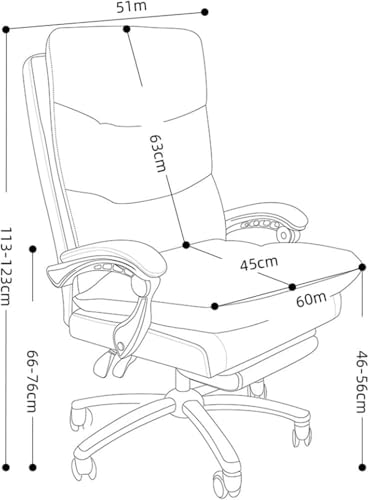 Ergonomischer Chefsessel mit Rückenlehne und Armlehnen, ideal für Büros und Heimstudien-2