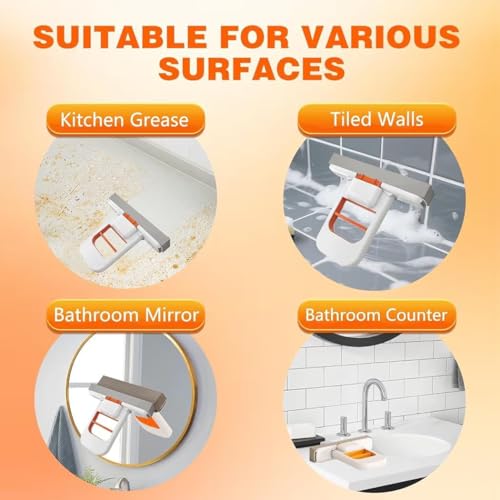 Image of REETIK FASHION HUB 1Pcs Mini Sponge Mop: Handheld Self-Wringing Desktop & Countertop Cleaner, Foldable Portable Squeegee for Kitchen Spills, Sink, and Quick Bathroom Cleanups.
