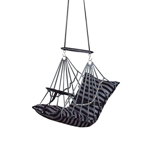 Image of Cotton Swing Chair for Kids Baby's Children Folding and Washable1-3 Years with Safety Belt /Home,Garden Jhula for Babies|Swing for Kids | Seat and Back Side 16x16 inch