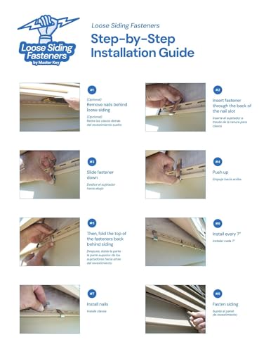 LOOSE SIDING FASTENERS Help Secure Loose Vinyl siding that Will not Lock Together or continually unlocks - Pack of 20 - Thumbnail 3