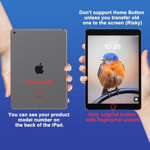 NB+ Touchscreen Digitizer für iPad 9 Display 10,2 Zoll, iPad 2021(A2602 A2603 A2604 A2605) Generation, mit Werkzeug Set, mit Vorab klebender(Schwarz)