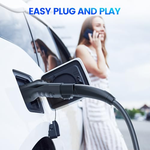 GODIAG Only for J1772 EVs, Tesla to J1772 Charging Adapter, Max 48 Amp & 250V - Compatible with Tesla High Powered Connectors, Destination Chargers, and Mobile Connectors(Black)