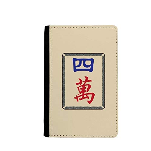 Étui portefeuille voyage passeport Mahjong protecteur compact 3.7 x 5.8 inch
