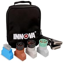 Innova 3128 HD Adapter Kit - Made for Heavy-Duty Trucks - Compatible with Innova 5610 - Includes 4 Heavy-Duty OBD Adapters with a Pouch Bag