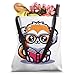 Adorable Book Lover Marmoset With Reading Glasses Cute Tote Bag