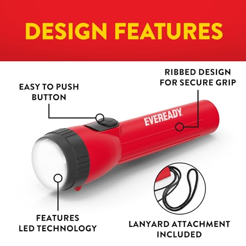 Image of EVEREADY LED Flashlights (8-Pack), Bright Flashlights for Emergencies and Camping Gear, Flash Light with AA Batteries Included, Red /Blue (8-Pack)