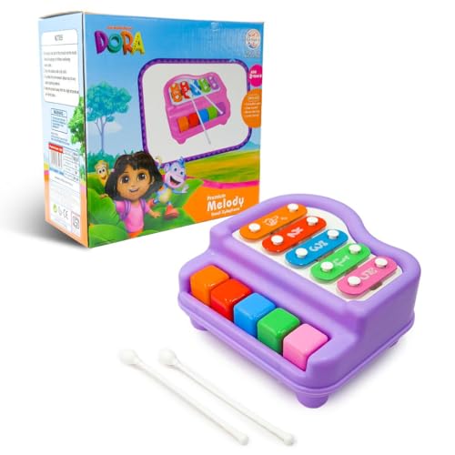 Image of 2-in-1 Piano & Xylophone Small Musical Toy for Kids, Colorful 5-Note Keys with Drumsticks, Battery-Free Musical Instrument Toy for Baby and Toddlers Ages 3+ Years (Paw Patrol)