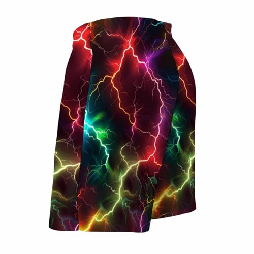 Colorful Lightning Men's Swim Trunks Cool Lightning Summer Swimming Shorts Fantasy Lightning Bolt Bathing Pants2