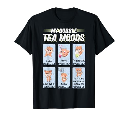 My Bubble Tea Moods Té Boba Té con leche Camiseta