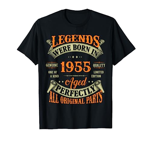 68th Birthday Tee Vintage Legends Born In 1955 68 Years Old T-Shirt