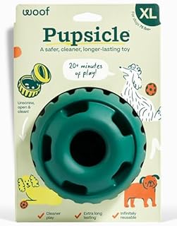 WOOF Pupsicle - Long-Lasting Interactive Dog Ball Toy to Keep Your Pup Busy and Distracted - Safe for Dogs - Low-Mess Design - Dog Toys for XL Dogs 75 lbs and Up