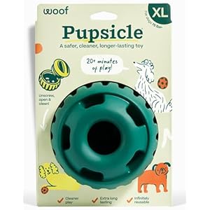 WOOF Pupsicle – Long-Lasting Interactive Dog Ball Toy to Keep Your Pup Busy and Distracted – Safe for Dogs – Low-Mess Design – Dog Toys for XL Dogs 75 lbs and Up