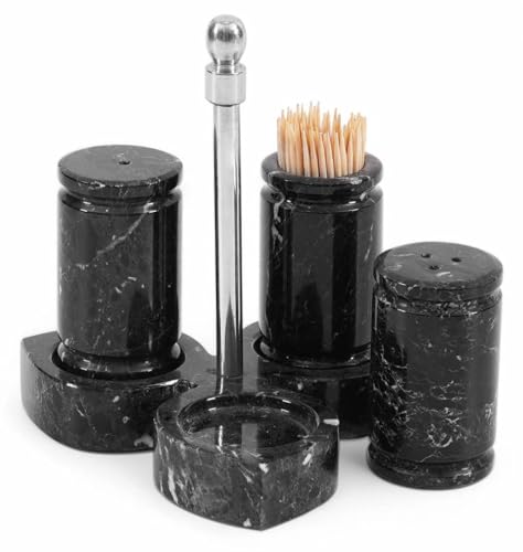Marble Salt and Pepper Shakers Set of 3 – Handmade