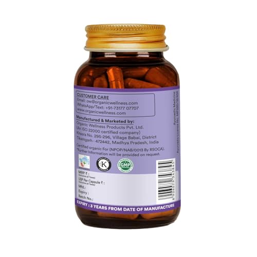 Image of Organic Wellness Tulsi Stress Reliving Supplement For Respiratory Wellness Provides Relief In Cough & Cold Stamina Boosts Immunity Prevents Chronic Disease 100% Organic (60 N Veg Capsules)