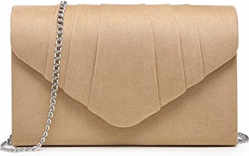 Dasein Large Ladies Evening Satin Bridal Diamante Clutch Bag Prom Envelope Handbag