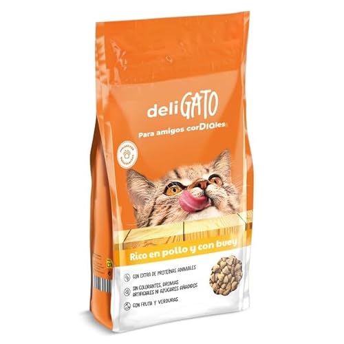 Deligato Dia Alimento para Gatos con Pollo y Buey, 1.5kg"