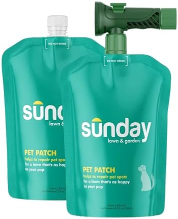 Sunday Pet Patch - Lawn Spots Repair - Repair & Prevent Grass Pet Spots - Easy Hose-On Formula - Covers Up to 2,500 sq ft - 2 Pack - 42 Fl Oz