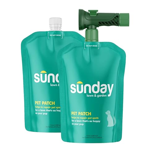 Sunday Pet Patch - Lawn Spots Repair - Repair & Prevent Grass Pet Spots - Easy Hose-On Formula - Covers Up to 2,500 sq ft - 2 Pack - 42 Fl Oz