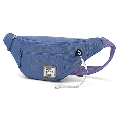 Wind Took Riñonera Running Riñonera Mujer Deportivas Bolso de Cintura Mujer Impermeable para Viaje Acampada Trabajo 39x7.5x15.5cm Violeta Cover