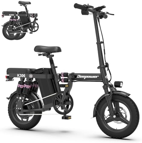 DEEPOWER K306 | Bicicleta Eléctrica Plegable | 14" Bicicleta Eléc...