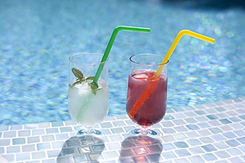 13.5 Oz - Unbreakable Stemmed Drinking Glasses (Set Of 4), Shatterproof, Reusable, Stackable Plastic Wine Glasses, Goblet, Dishwasher Safe, Perfect For Poolside, Indoor Outdoor, Camping #TOP3