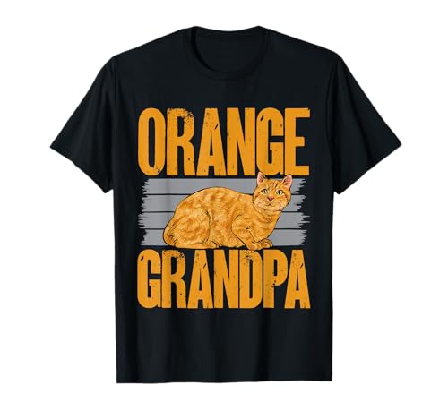 Orange Tabby Cat Orange Grandpa Cat Dad Orange Cat Men Women T-Shirt